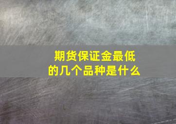 期货保证金最低的几个品种是什么