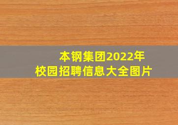 本钢集团2022年校园招聘信息大全图片