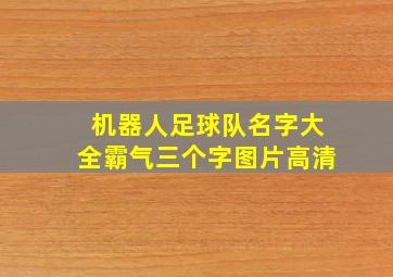 机器人足球队名字大全霸气三个字图片高清