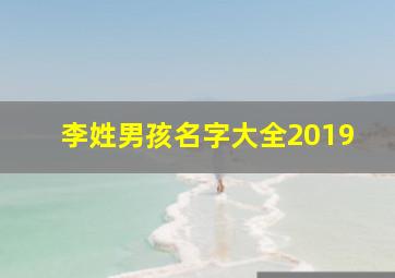 李姓男孩名字大全2019