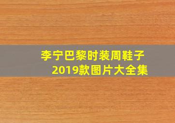 李宁巴黎时装周鞋子2019款图片大全集