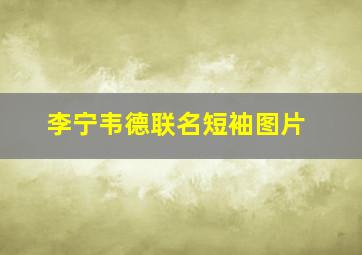 李宁韦德联名短袖图片