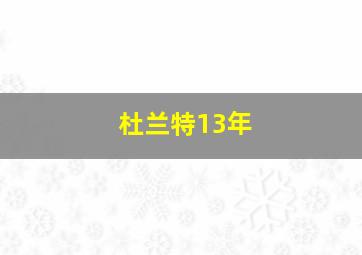 杜兰特13年