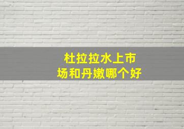 杜拉拉水上市场和丹嫩哪个好