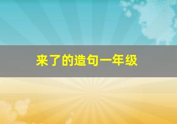 来了的造句一年级