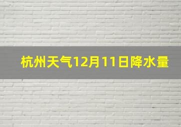 杭州天气12月11日降水量