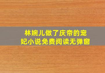 林婉儿做了庆帝的宠妃小说免费阅读无弹窗