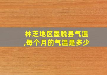 林芝地区墨脱县气温,每个月的气温是多少