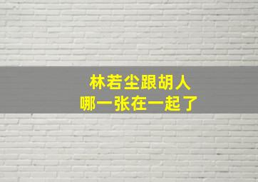 林若尘跟胡人哪一张在一起了