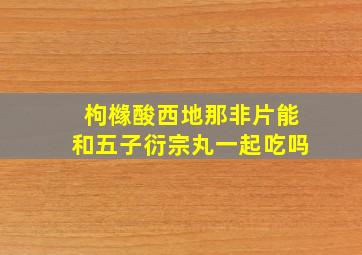 枸橼酸西地那非片能和五子衍宗丸一起吃吗