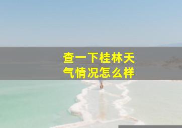 查一下桂林天气情况怎么样