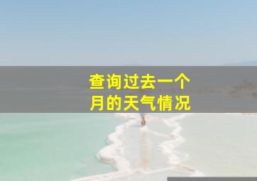 查询过去一个月的天气情况