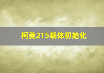 柯美215载体初始化