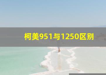 柯美951与1250区别