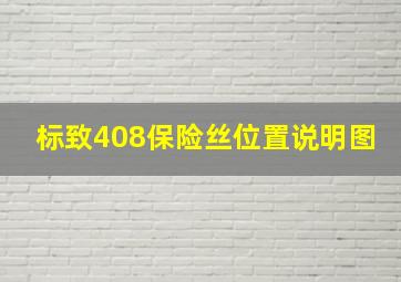 标致408保险丝位置说明图