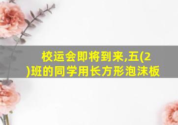 校运会即将到来,五(2)班的同学用长方形泡沫板