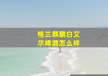 格兰麒麟白艾尔啤酒怎么样