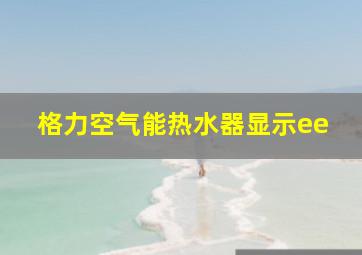 格力空气能热水器显示ee