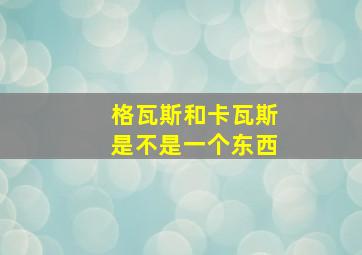 格瓦斯和卡瓦斯是不是一个东西