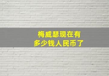 梅威瑟现在有多少钱人民币了