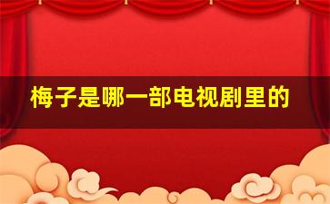 梅子是哪一部电视剧里的