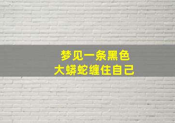 梦见一条黑色大蟒蛇缠住自己