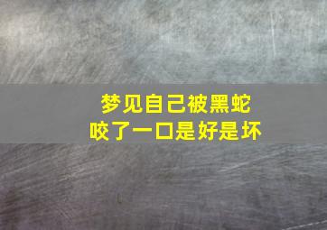 梦见自己被黑蛇咬了一口是好是坏