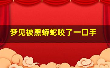 梦见被黑蟒蛇咬了一口手