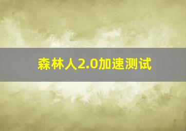 森林人2.0加速测试