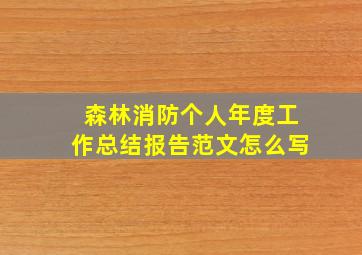 森林消防个人年度工作总结报告范文怎么写