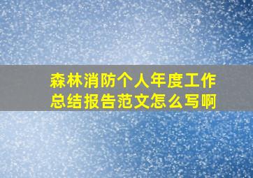 森林消防个人年度工作总结报告范文怎么写啊