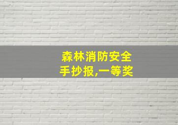 森林消防安全手抄报,一等奖