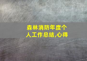 森林消防年度个人工作总结,心得