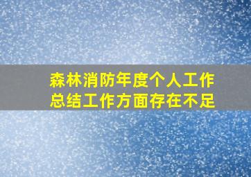 森林消防年度个人工作总结工作方面存在不足