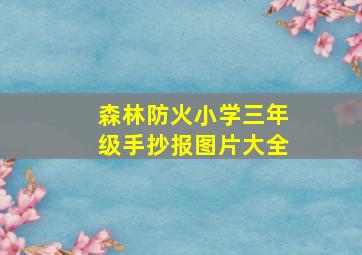 森林防火小学三年级手抄报图片大全