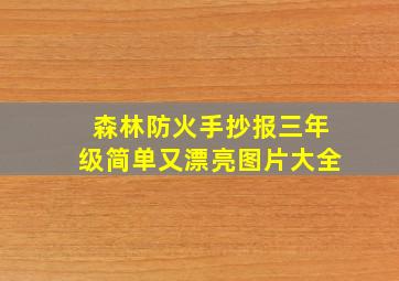 森林防火手抄报三年级简单又漂亮图片大全