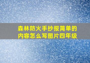 森林防火手抄报简单的内容怎么写图片四年级