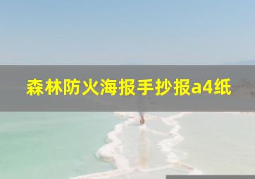 森林防火海报手抄报a4纸