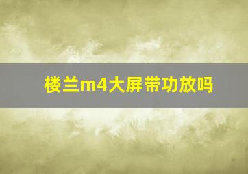 楼兰m4大屏带功放吗