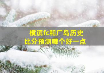 横滨fc和广岛历史比分预测哪个好一点