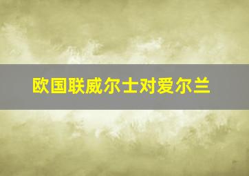 欧国联威尔士对爱尔兰