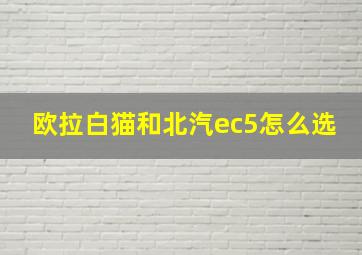 欧拉白猫和北汽ec5怎么选