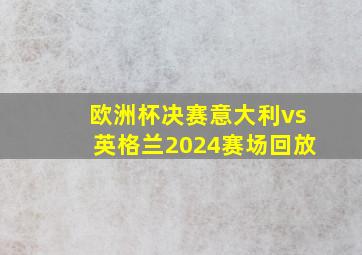 欧洲杯决赛意大利vs英格兰2024赛场回放