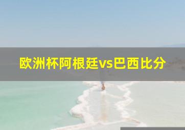 欧洲杯阿根廷vs巴西比分