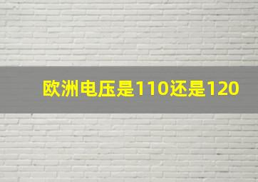 欧洲电压是110还是120