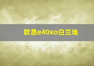 欧邑e40xo白兰地