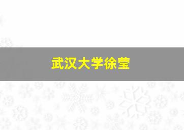 武汉大学徐莹