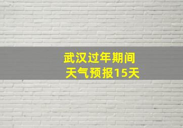 武汉过年期间天气预报15天