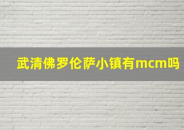 武清佛罗伦萨小镇有mcm吗