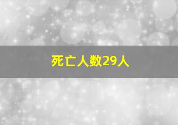 死亡人数29人